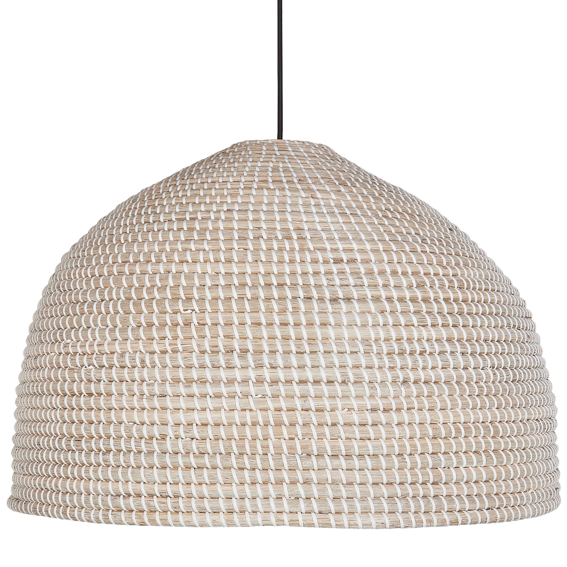 BELIANI Lampa wisząca naturalna trawa morska klosz czarna podstawa żelazna lampa sufitowa boho oświetlenie do salonu jadalni