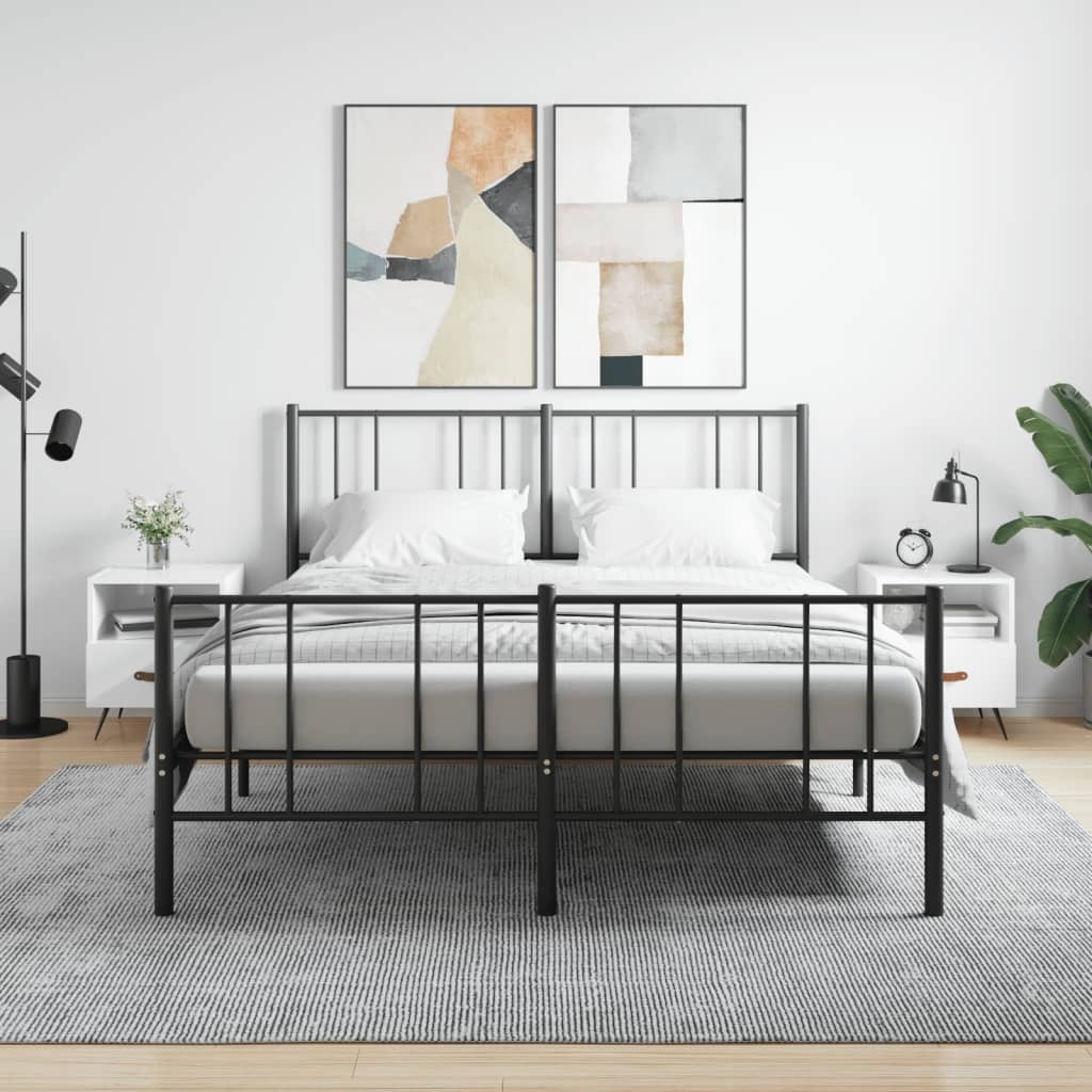 Szafki nocne 2 szt. Biały wysoki połysk 40x35x47,5 cm Materiał drewnopochodny
