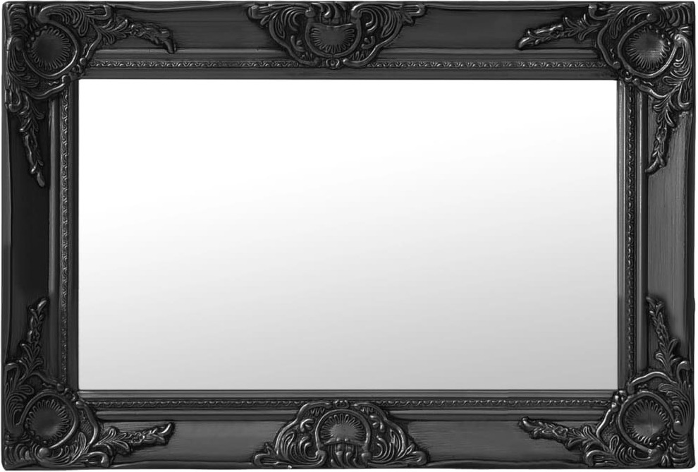 Lustro ścienne w stylu barokowym 60x40 cm czarne