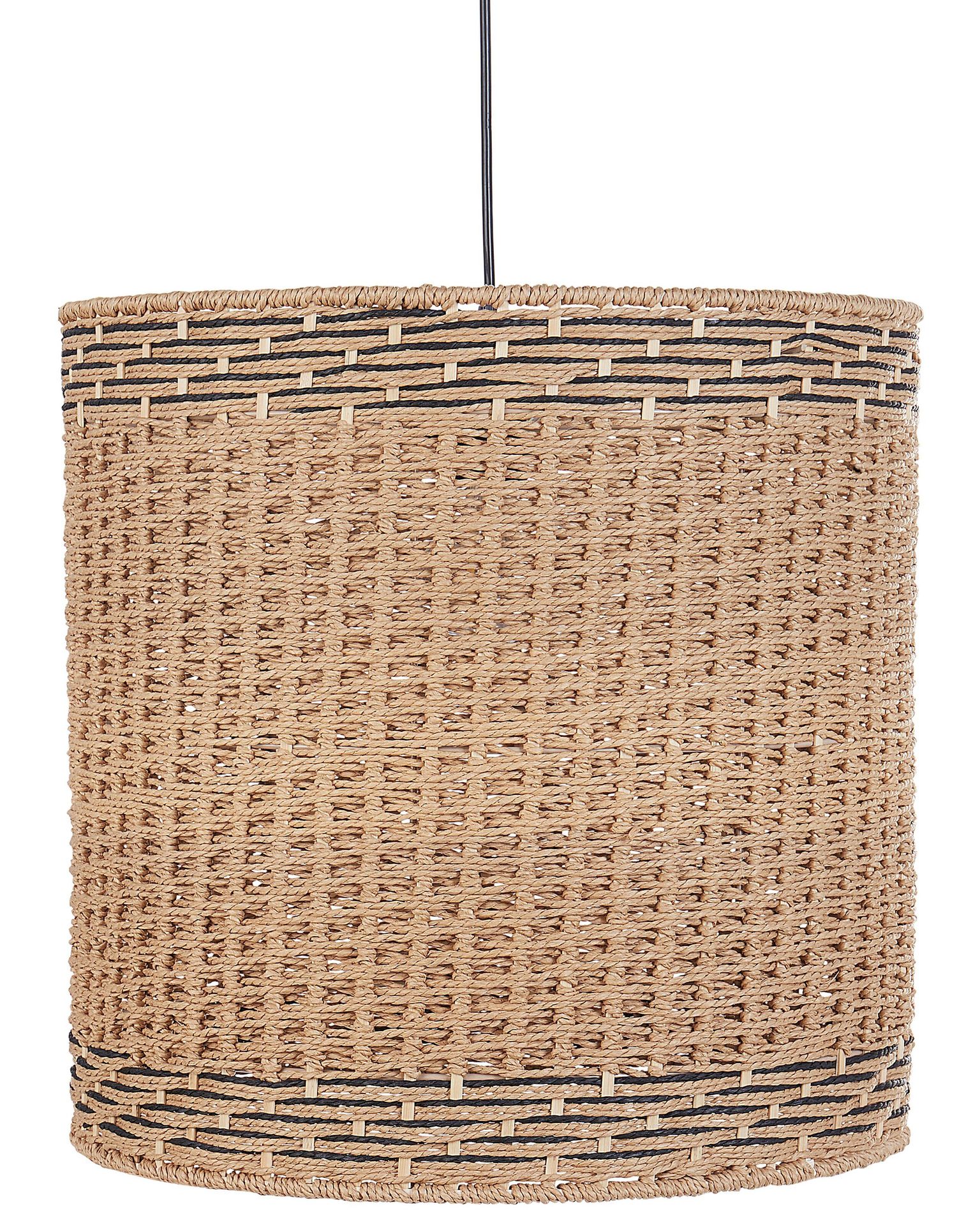 BELIANI Lampa wisząca naturalna pleciony klosz boho oświetlenie do salonu jadalni