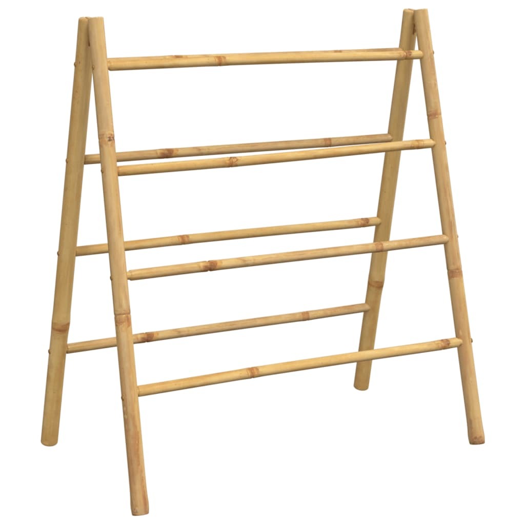 vidaXL Podwójna drabinka na ręczniki z 4 szczeblami 90x50x100 cm bambusowa