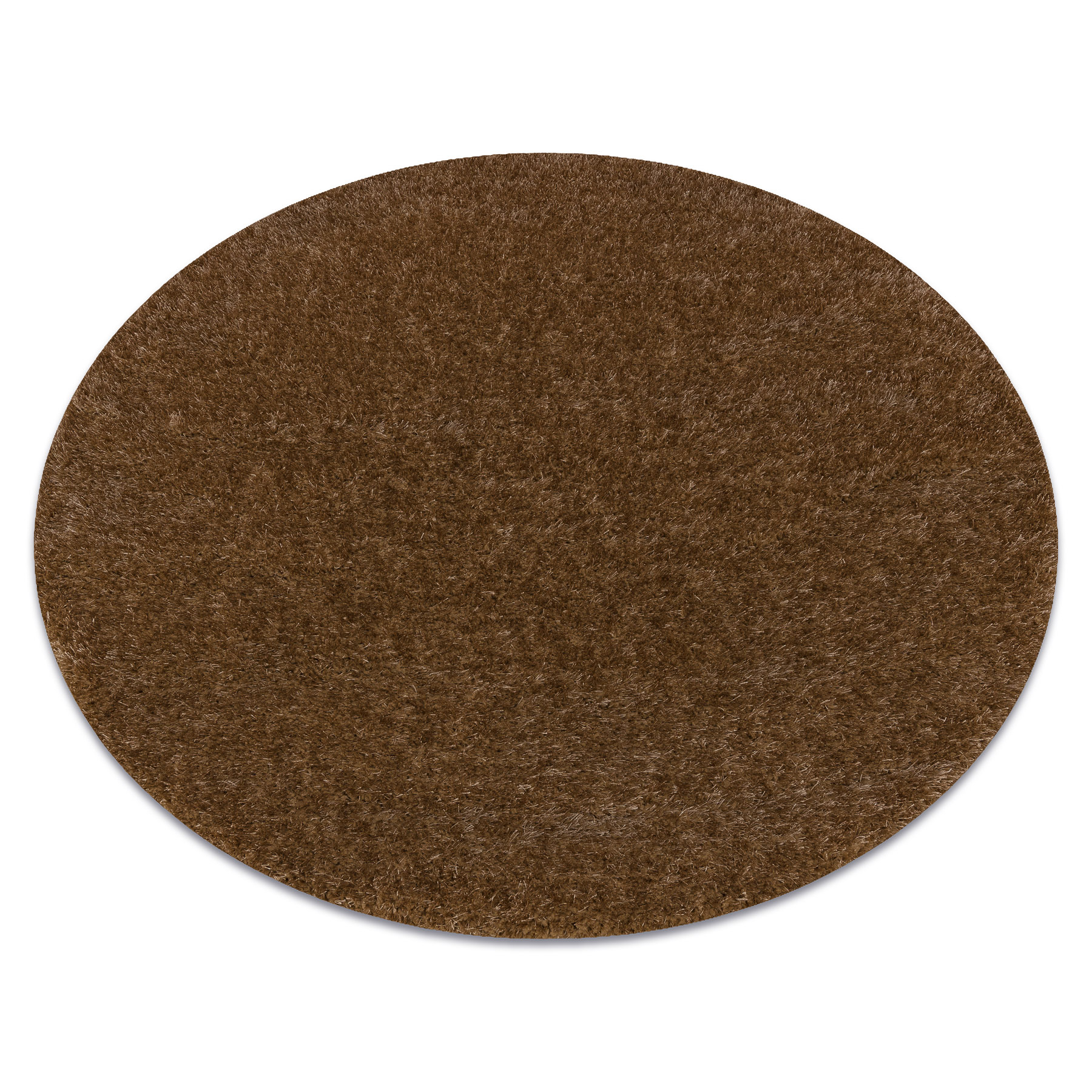 Dywan BUENOS koło 6650 shaggy jednolity, jednokolorowy beż beżowy koło 80 cm