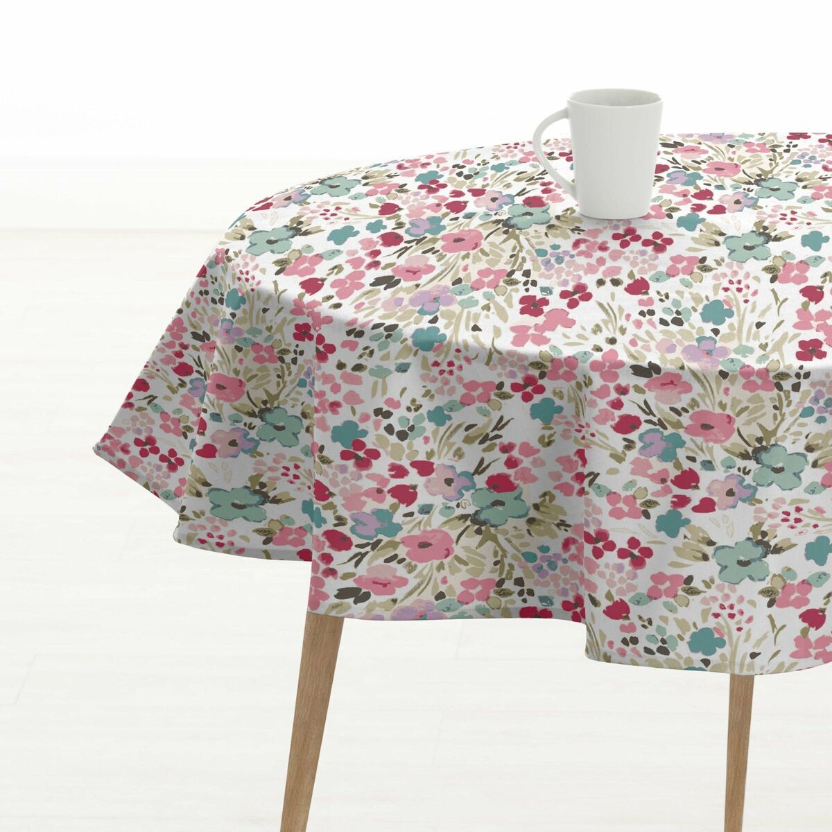Obrus plamoodporny Belum 0120-52 Kolorowy Ø 100 cm Blomster