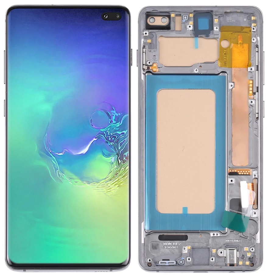 Wyświetlacz LCD i ekran dotykowy, zamiennik ekranu do Samsung Galaxy S10 PLUS G975 G975F Incell frame, części zamienne do smartfona