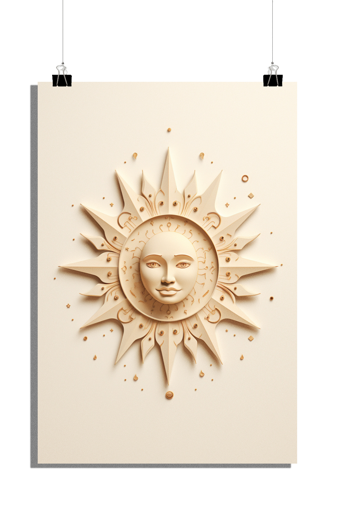 Plakat słoneczny - Plakat ceramiczny - Plakat artystyczny - Stylowy plakat - 61x91cm - Idealny do oprawienia w ramę