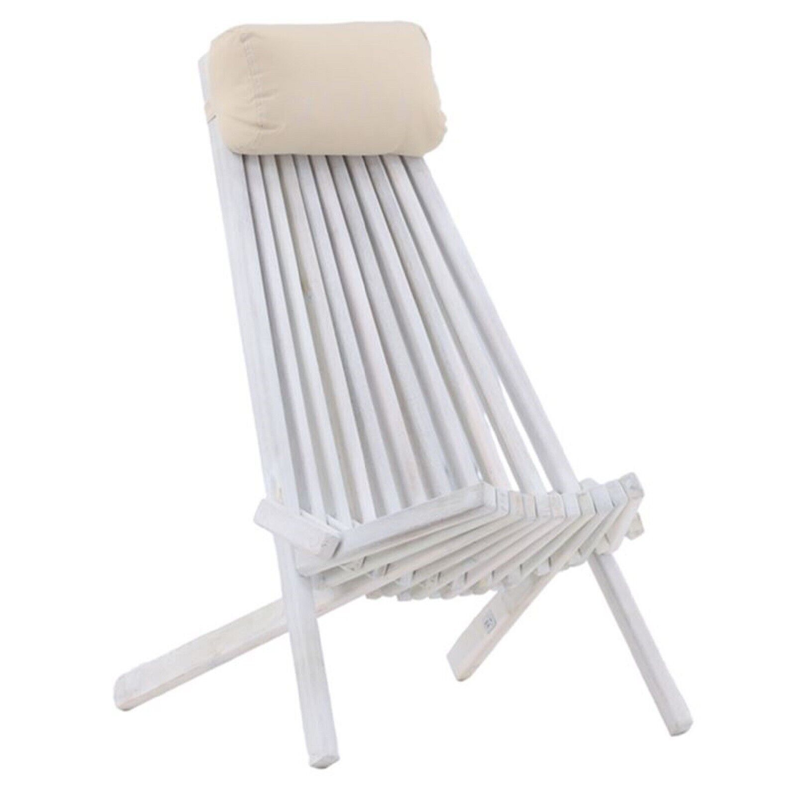 Krzesło ogrodowe z poduszką meble ogrodowe krzesło ogrodowe drewno akacjowe leżak 10885