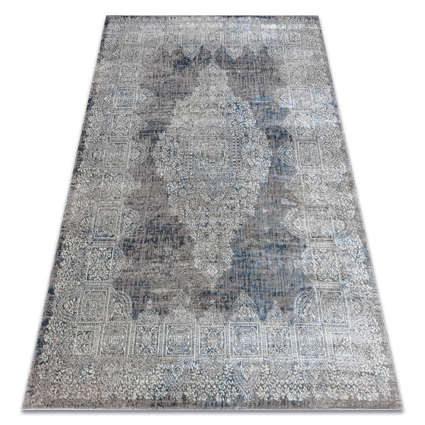 Dywan BLISS Z214AZ221 krem / - Rozeta, nowoczesny, strukturalny niebieski 140x190 cm