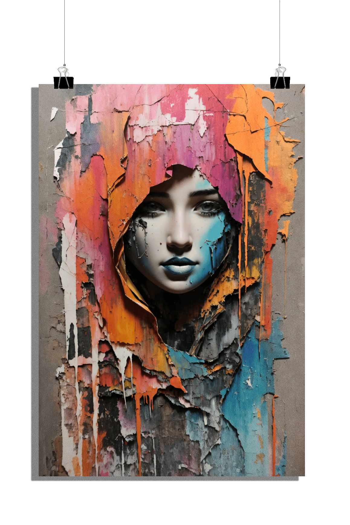 Plakat Hidżabi - Plakat Kobieta - Plakat Akwarela - Plakat Artystyczny - 61x91cm - Idealny do oprawienia w ramę