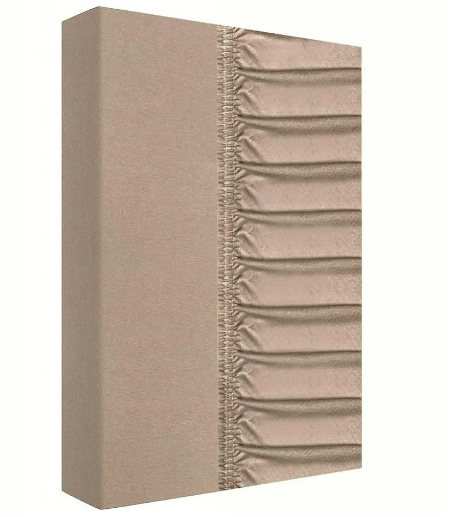 Prześcieradło, grube, jersey 100% bawełna 200x220cm Latté