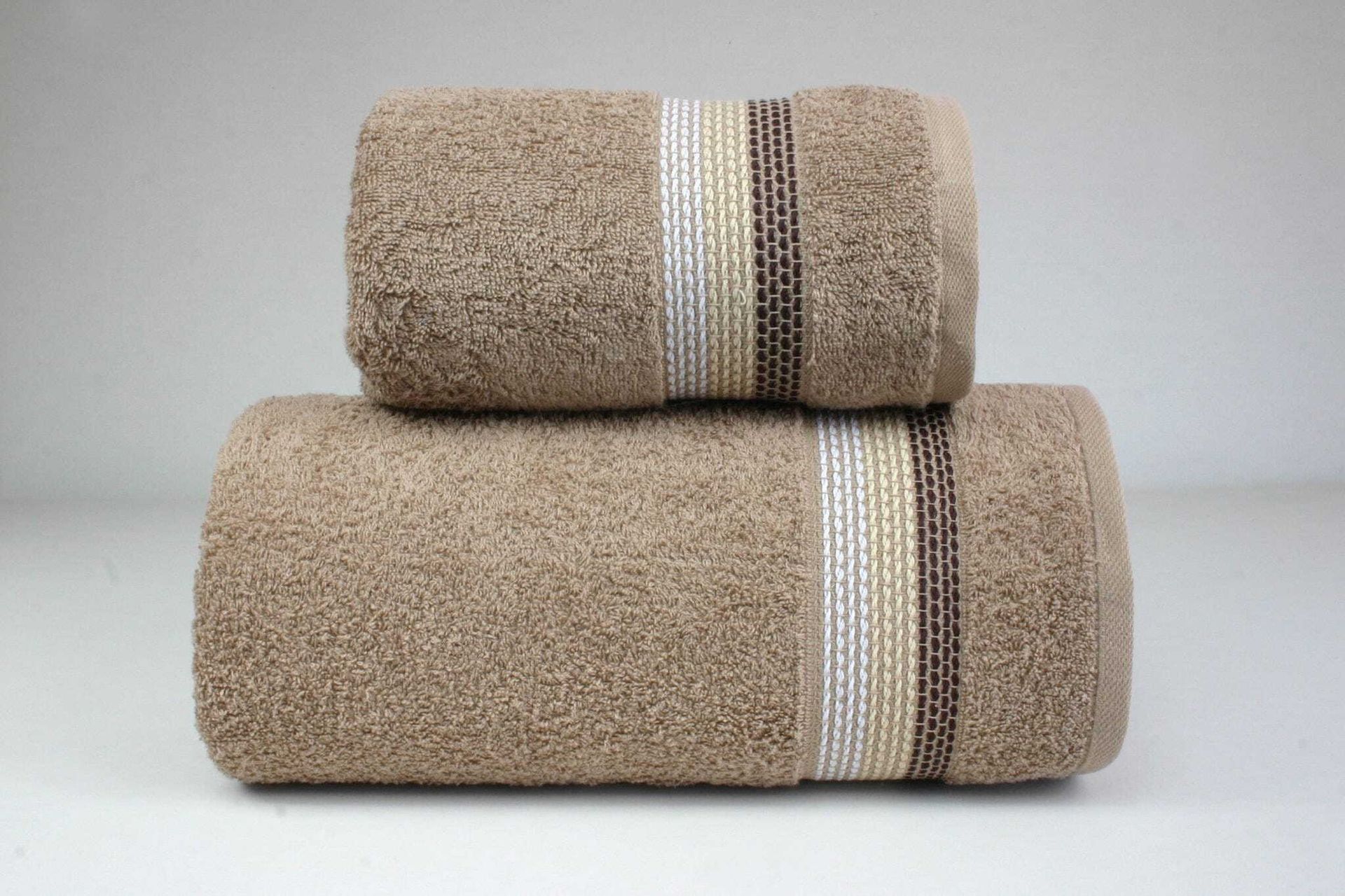 Ręcznik, nowoczesny ręcznik bawełniany Ombre 70x140cm Beżowy