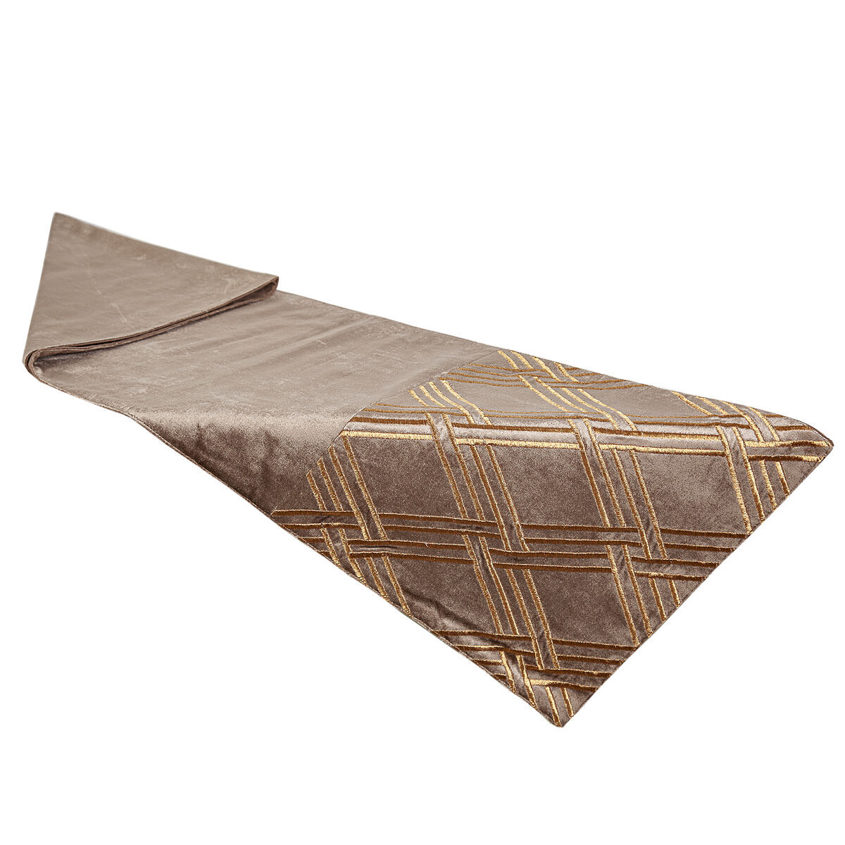 Bieżnik na stół Romimex Beige 33 x 180 x 1 cm Aksamitny haft