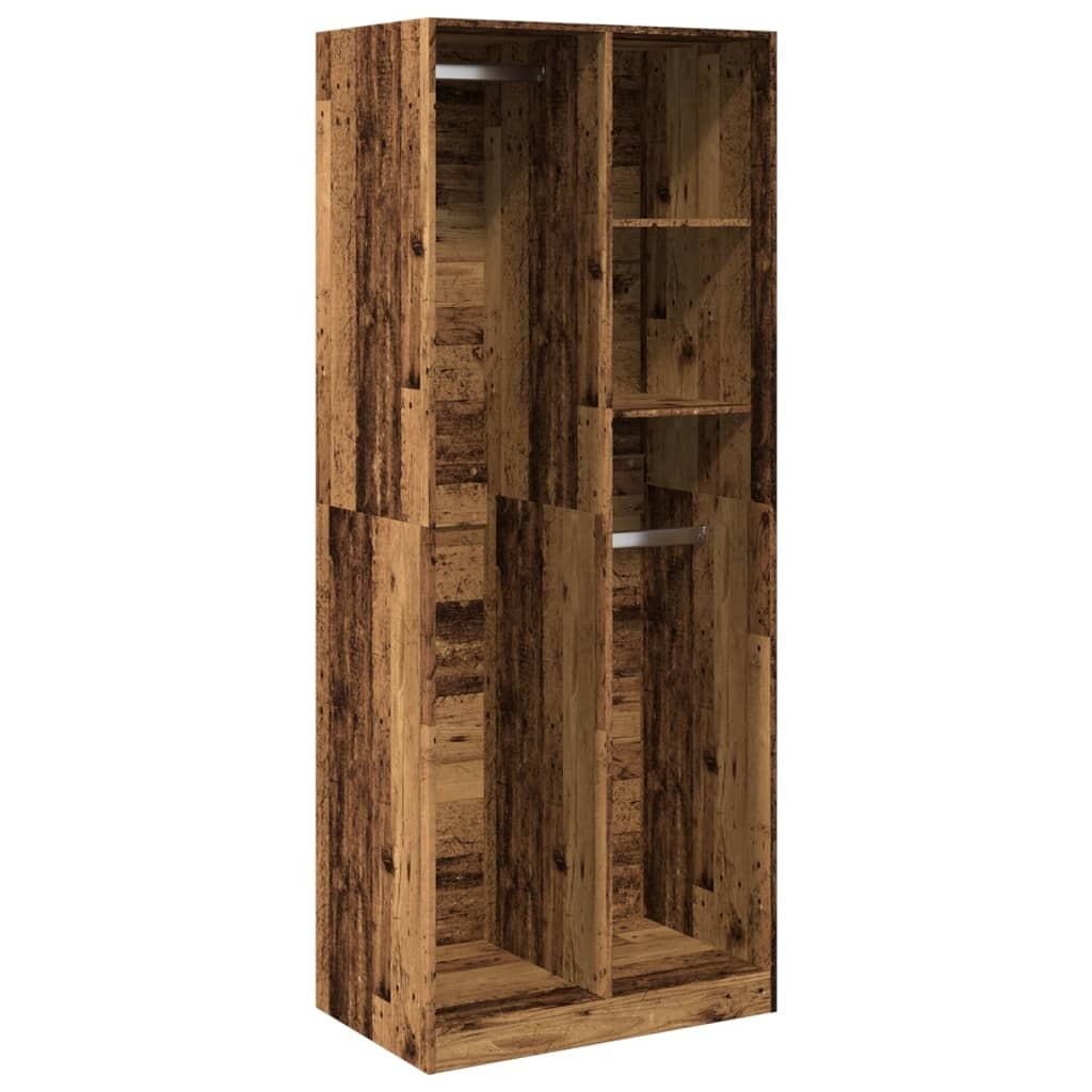 vidaXL Szafa o wyglądzie starego drewna 80x50x200 cm materiał drewnopochodny
