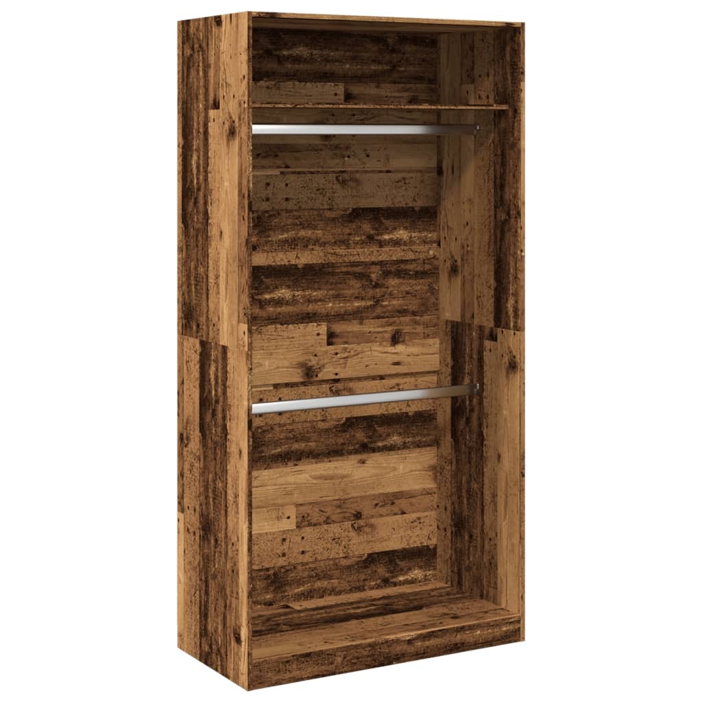 vidaXL Szafa o wyglądzie starego drewna 100x50x200 cm materiał drewnopochodny
