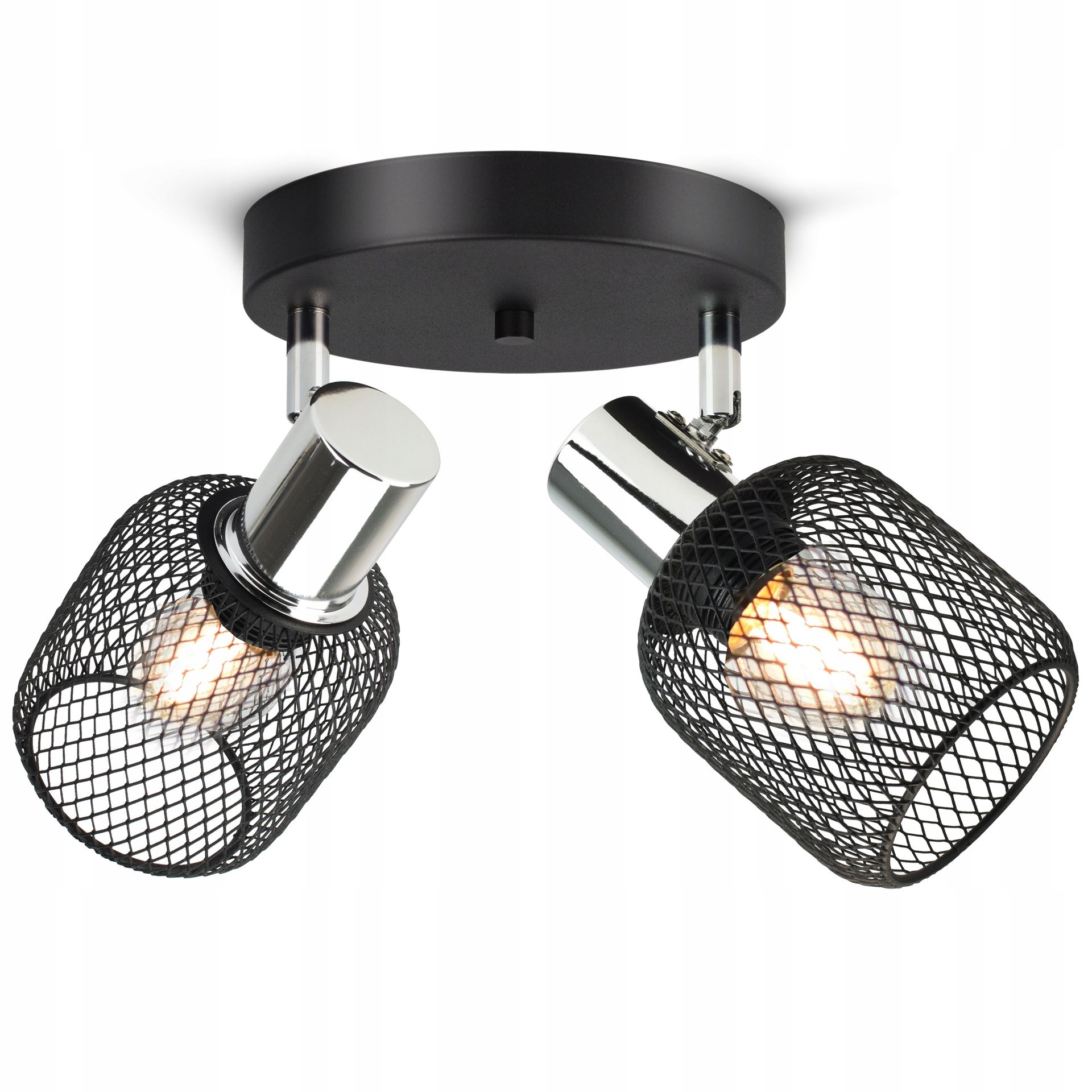 Lampa Sufitowa Żyrandol Plafon Vintage LOFT Reflektor 444-EG2 E27 Z Siatki