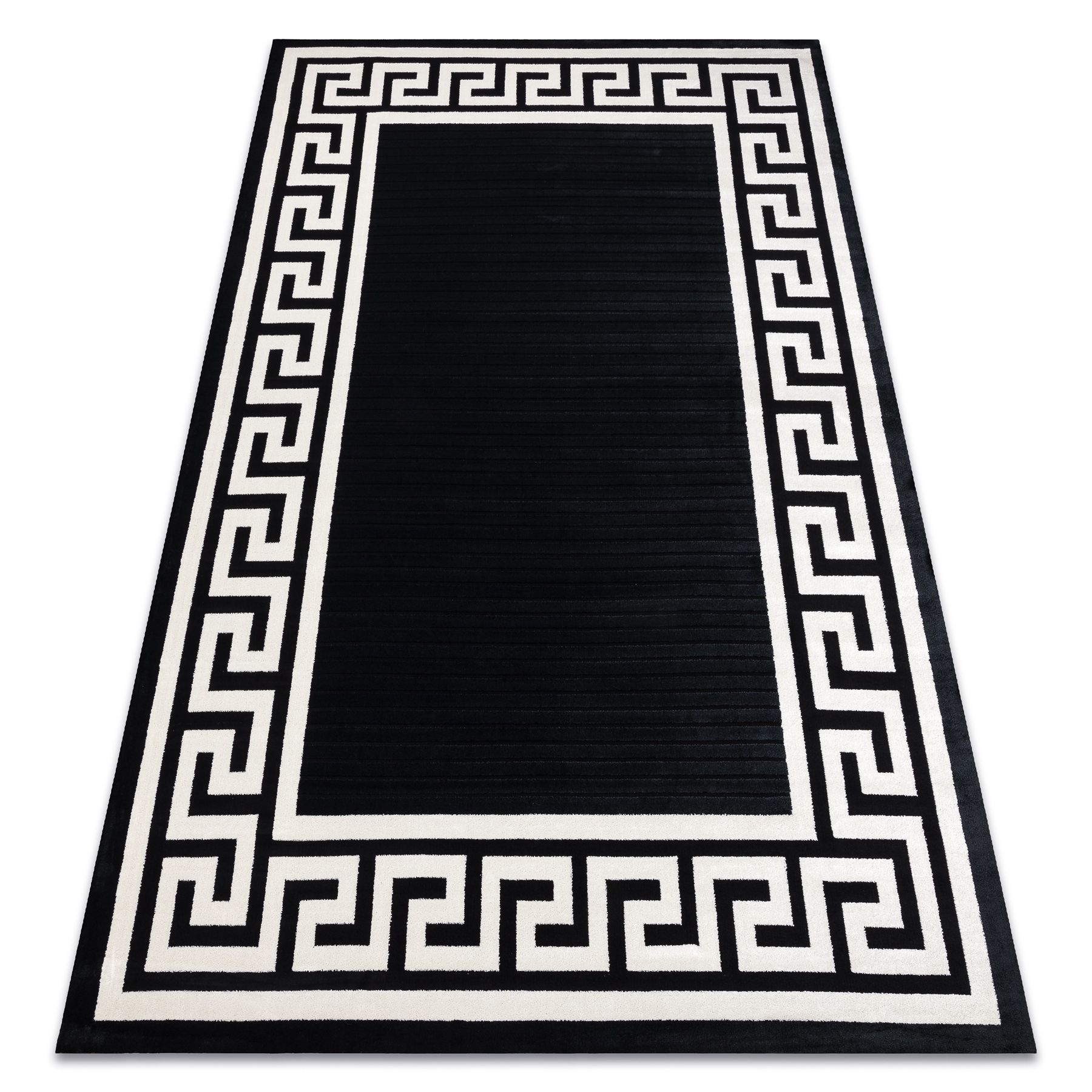 Dywan PEARL 51327H - Ramka, grecki ekskluzywny, strukturalny czarny 192x290 cm