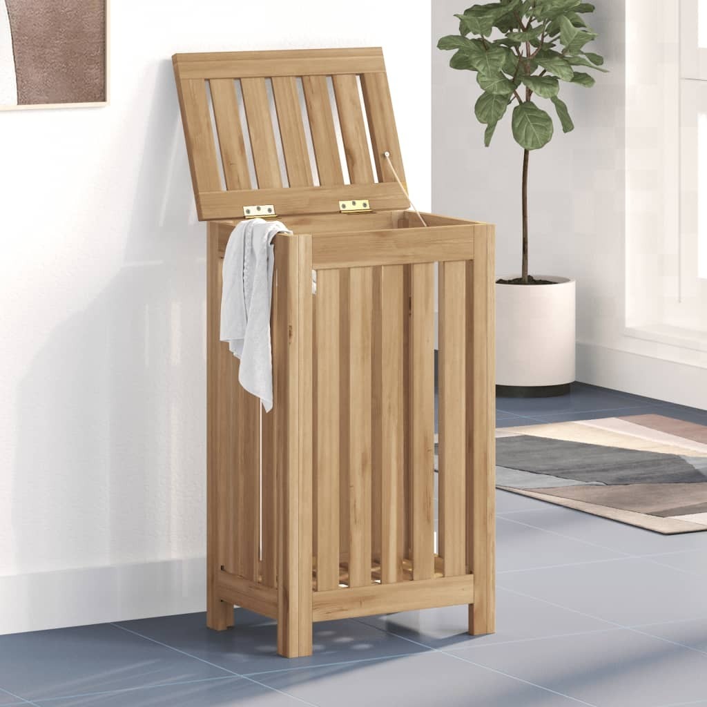 Kosz na pranie The Living Store 35x25x60 cm lite drewno tekowe