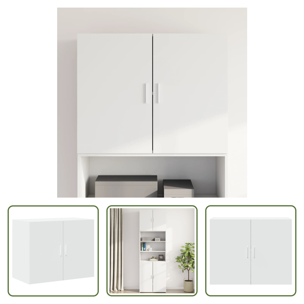 The Living Store Szafka ścienna biała 80x42,5x64 cm materiał drewnopochodny