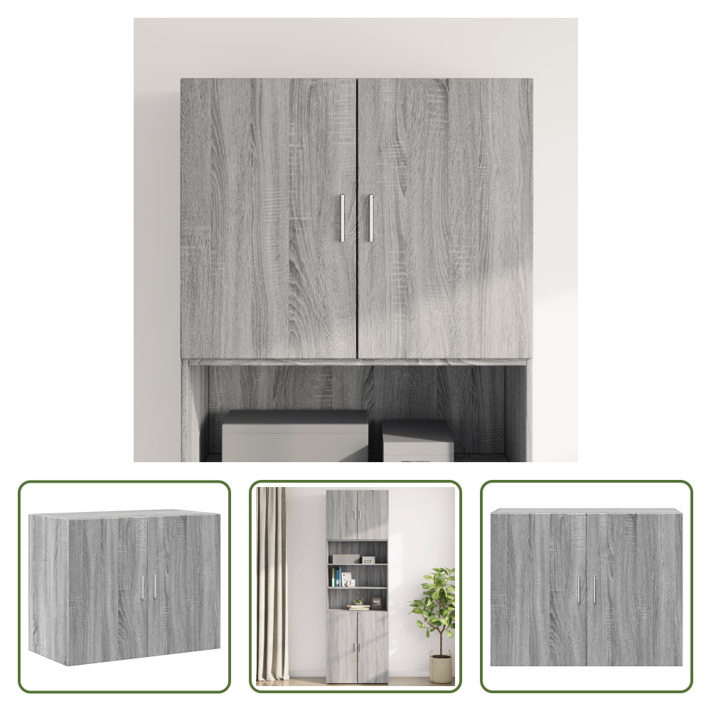 The Living Store Szafka ścienna Grey Sonoma 80x42,5x64 cm Materiał drewnopochodny