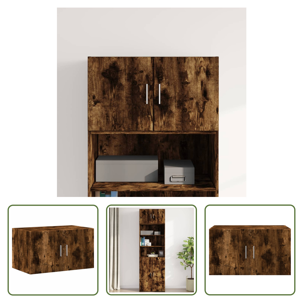 The Living Store szafka ścienna dąb wędzony 70x42,5x40 cm materiał drewnopochodny
