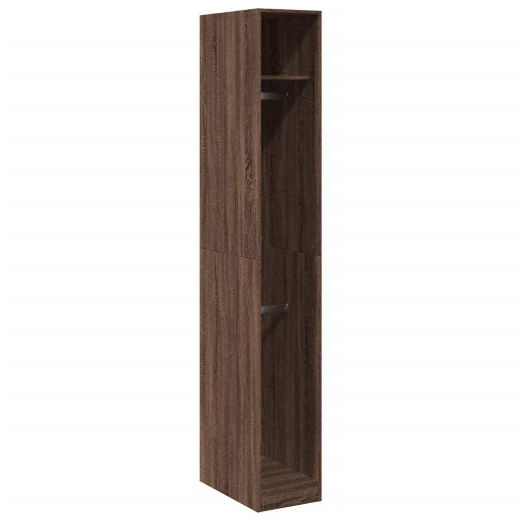 vidaXL Szafa dębowa brązowa 30x50x200 cm materiał drewnopochodny
