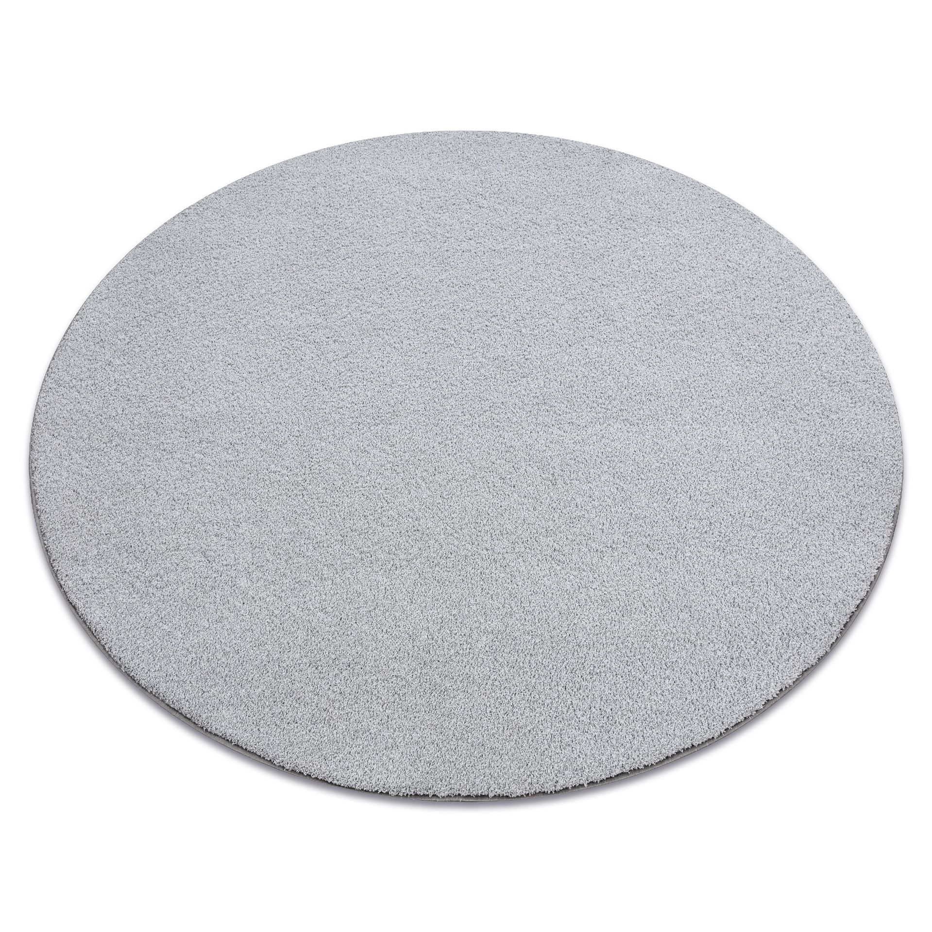 DYWAN koło VELVET MICRO 90 gładki, jednolity, jednokolorowy szary koło 150 cm