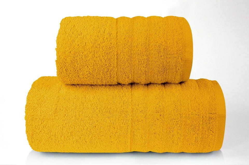 Ręcznik, minimalistyczny ręcznik kąpielowy, 100% bawełna, Alexa 50x90cm żółty