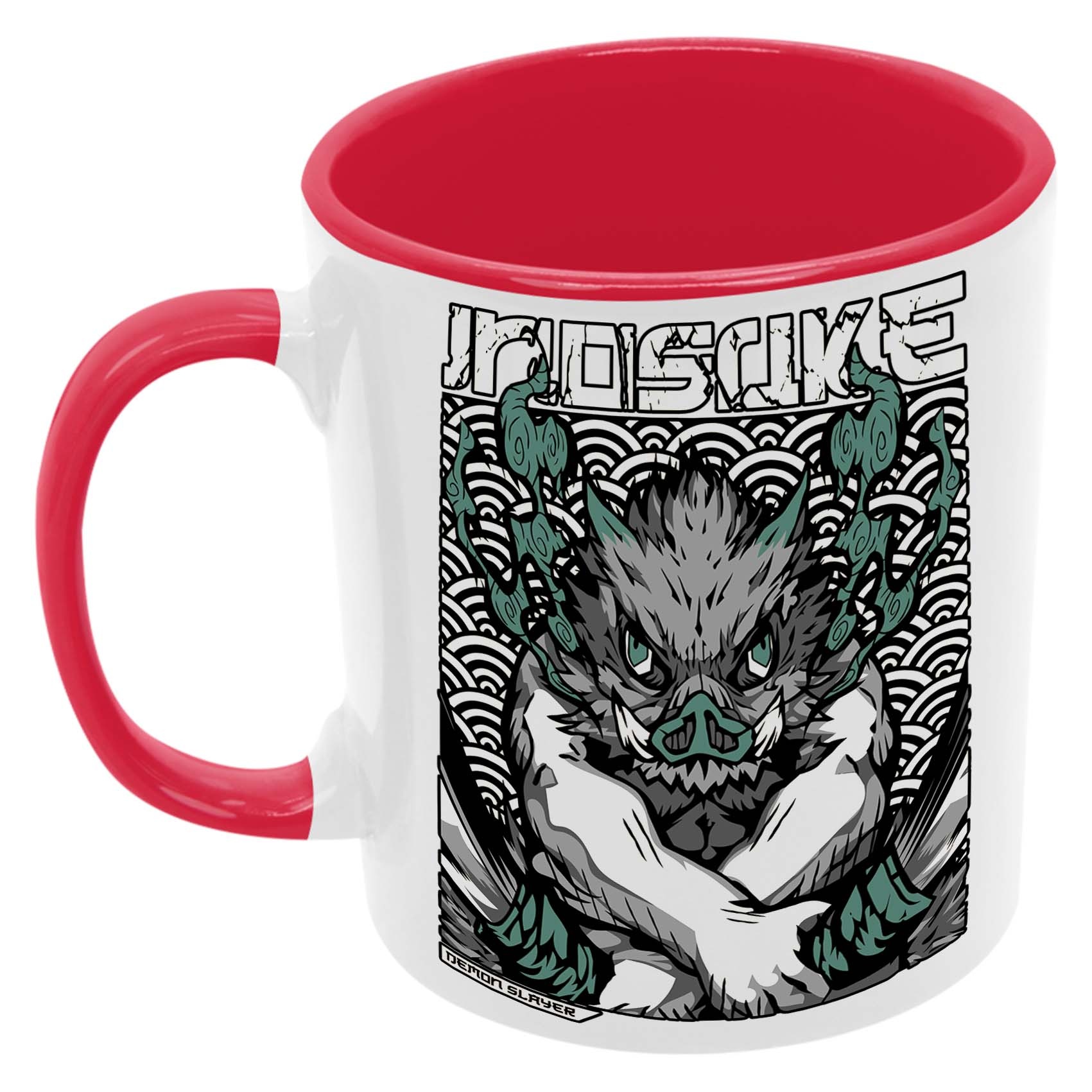 Hashibira Kubek Ceramiczny Prezent Tasse Mug Anime Manga Japan Animation Demon Slayer Tanjiro Nezuko Kamado Zenitsu Inosuke Tomioka Gyuu Shinobu Kocho Akaza, Czerwony 330 ml