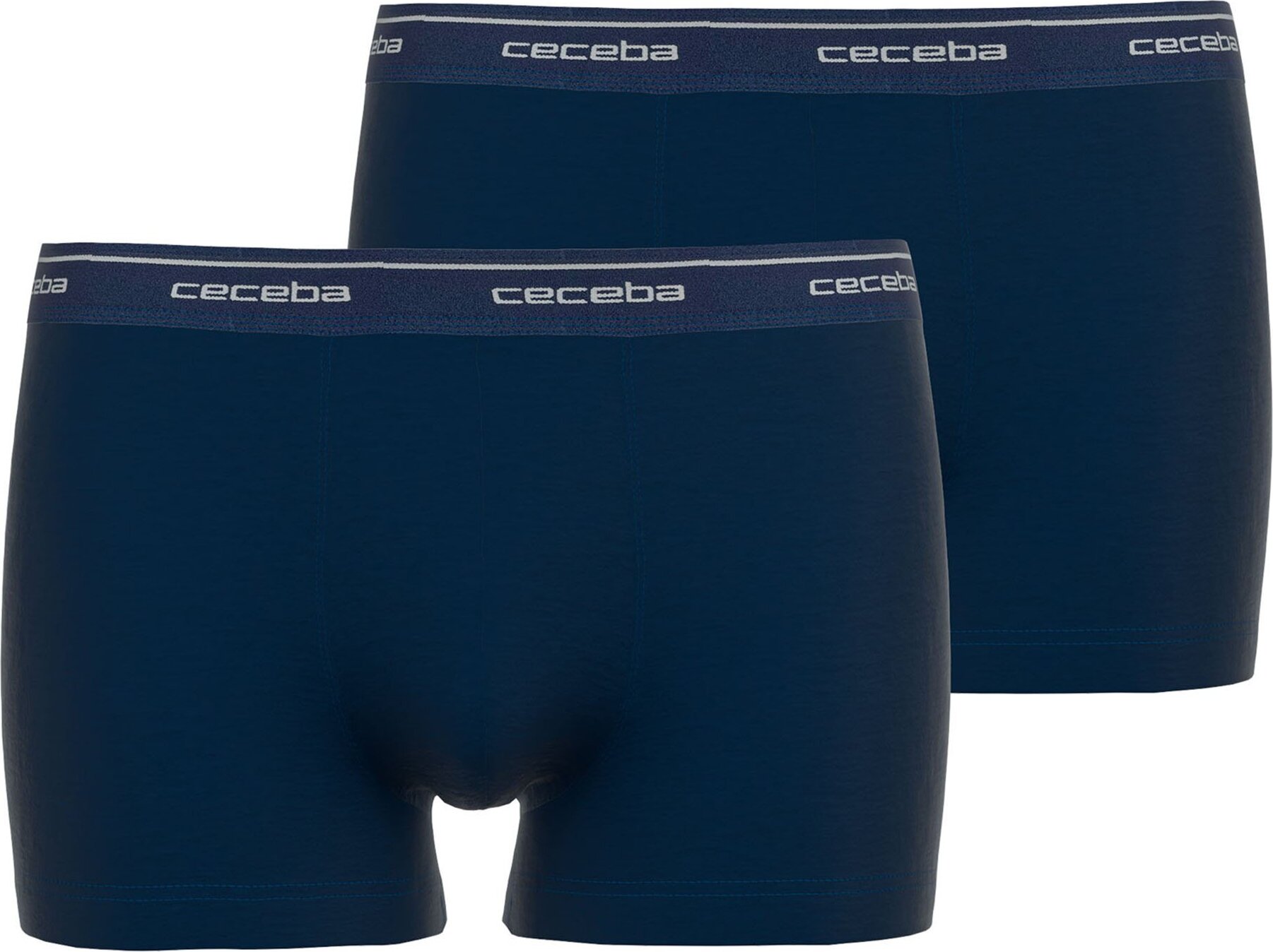 CECEBA Herren Szorty - Bokserki, Spodnie, Basic, Bawełna Stretch, einfarbig Blau XXL