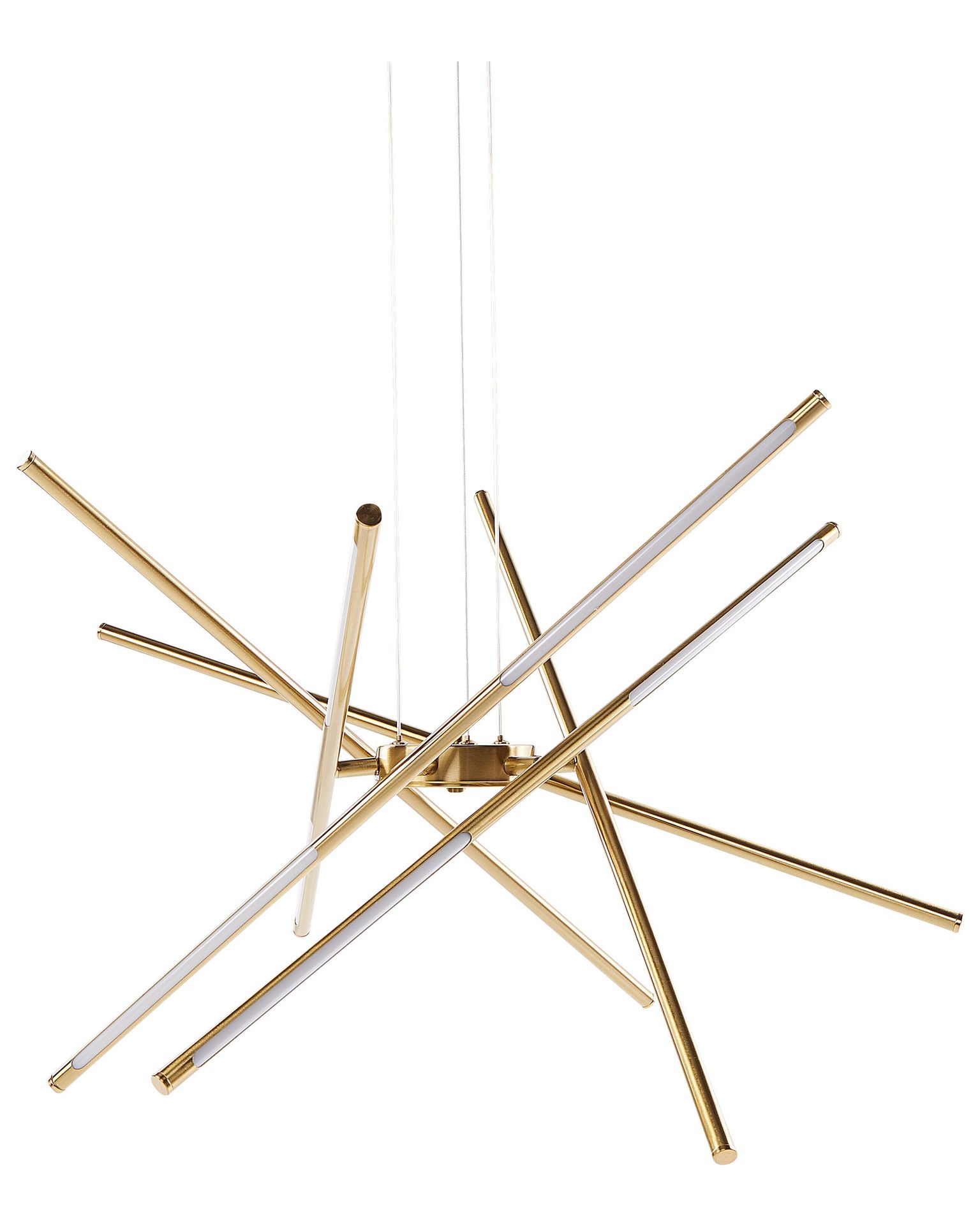 BELIANI Lampa wisząca LED złota metalowa nowoczesna geometryczna zawieszony klosz