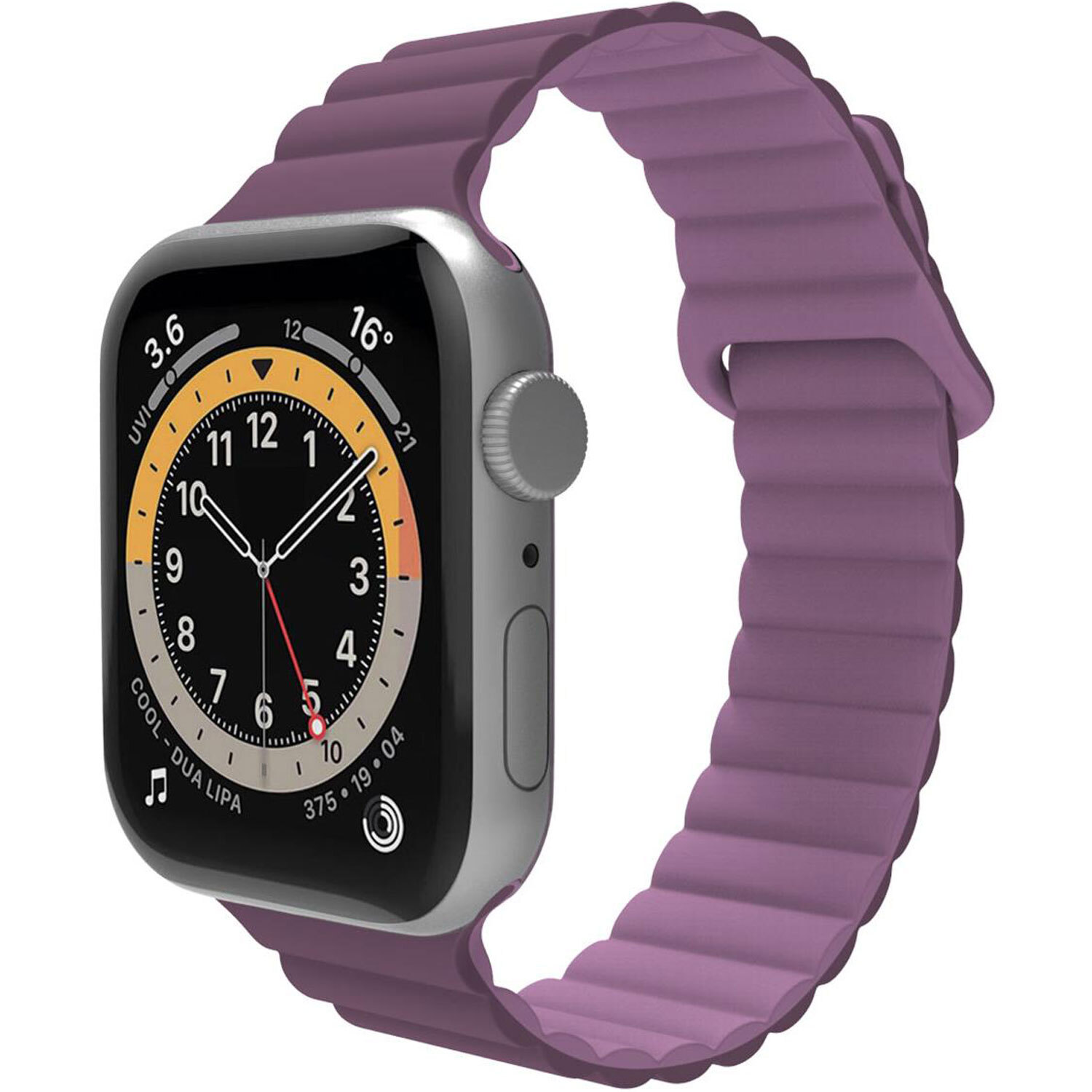Pasek do Apple Watch 42/44/45 mm magnetyczny fioletowy