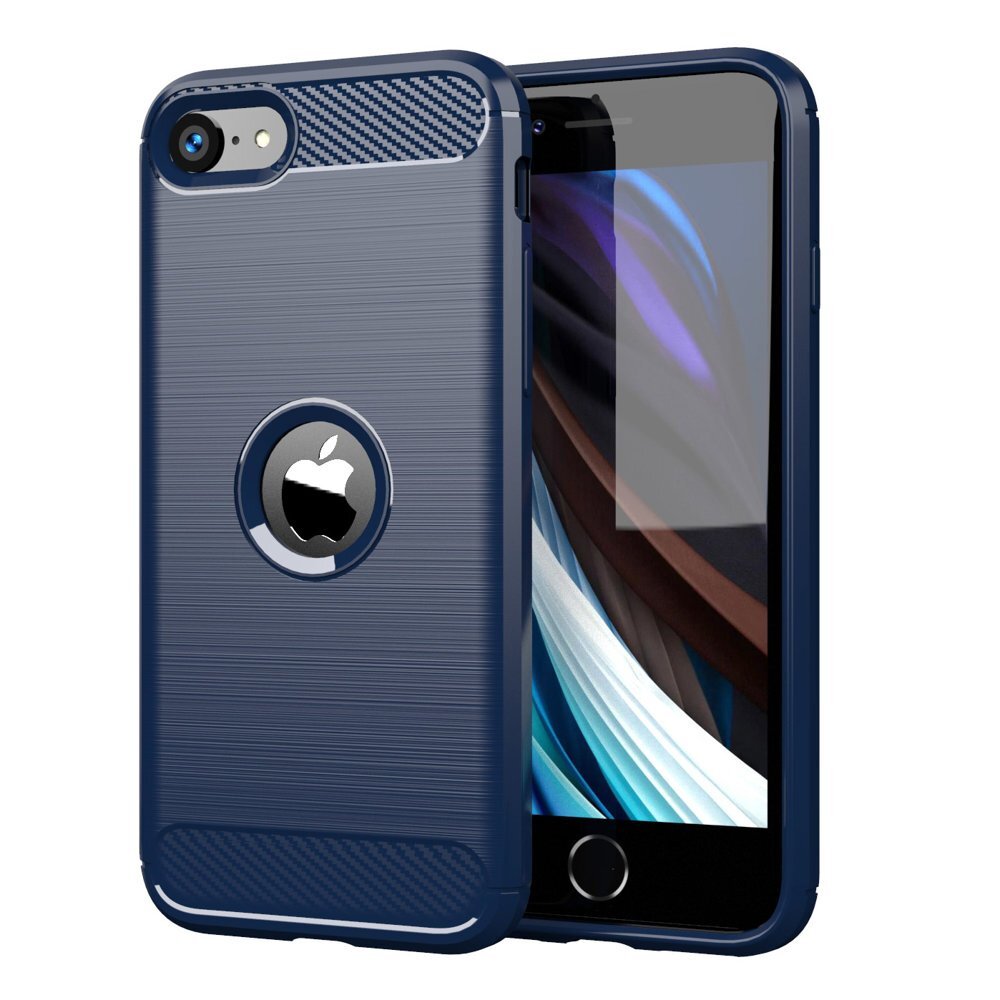 Etui Carbon Shield TPU do Apple iPhone 7/iPhone 8/iPhone SE 2020/iPhone SE 2022 - Modrá KP10688