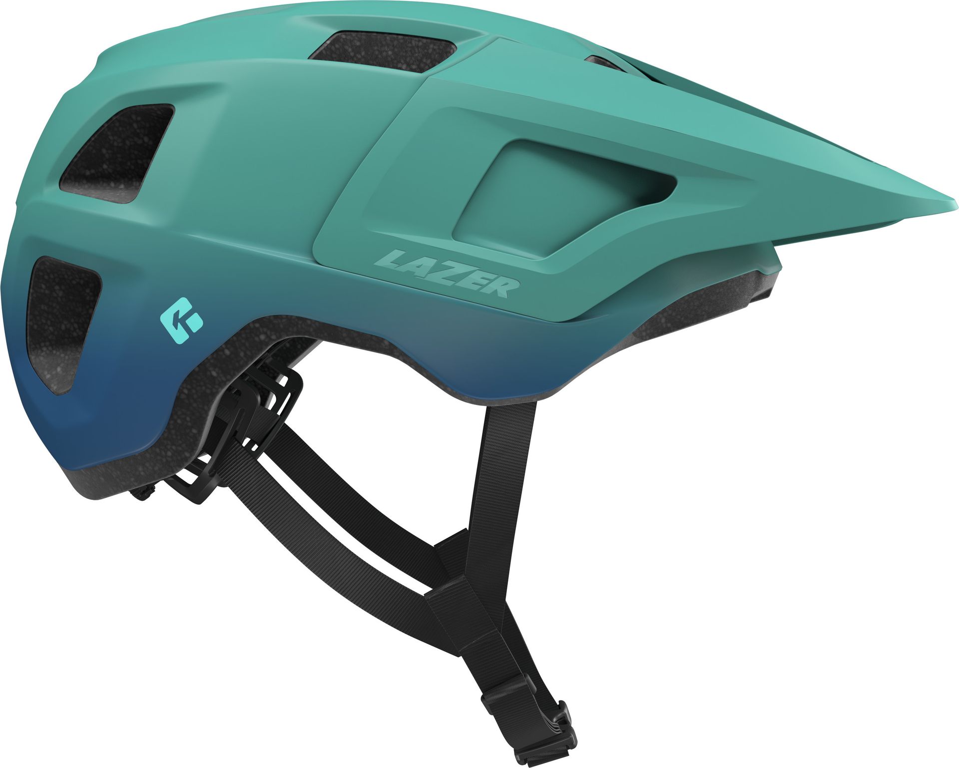 Kask rowerowy LAZER Finch KinetiCore, matowy turkusowy