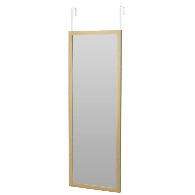 Duże lustro ścienne na drzwi, rama MDF, 34 x 94 cm