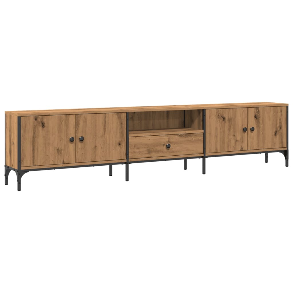 vidaXL Szafka pod TV z szufladą dąb Artisan 200x25x44 cm