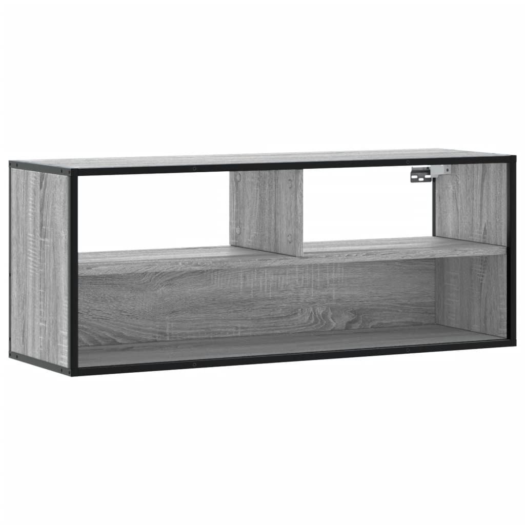 vidaXL Szafka pod TV szara Sonoma 100x31x39,5 cm Materiał drewnopochodny i metal