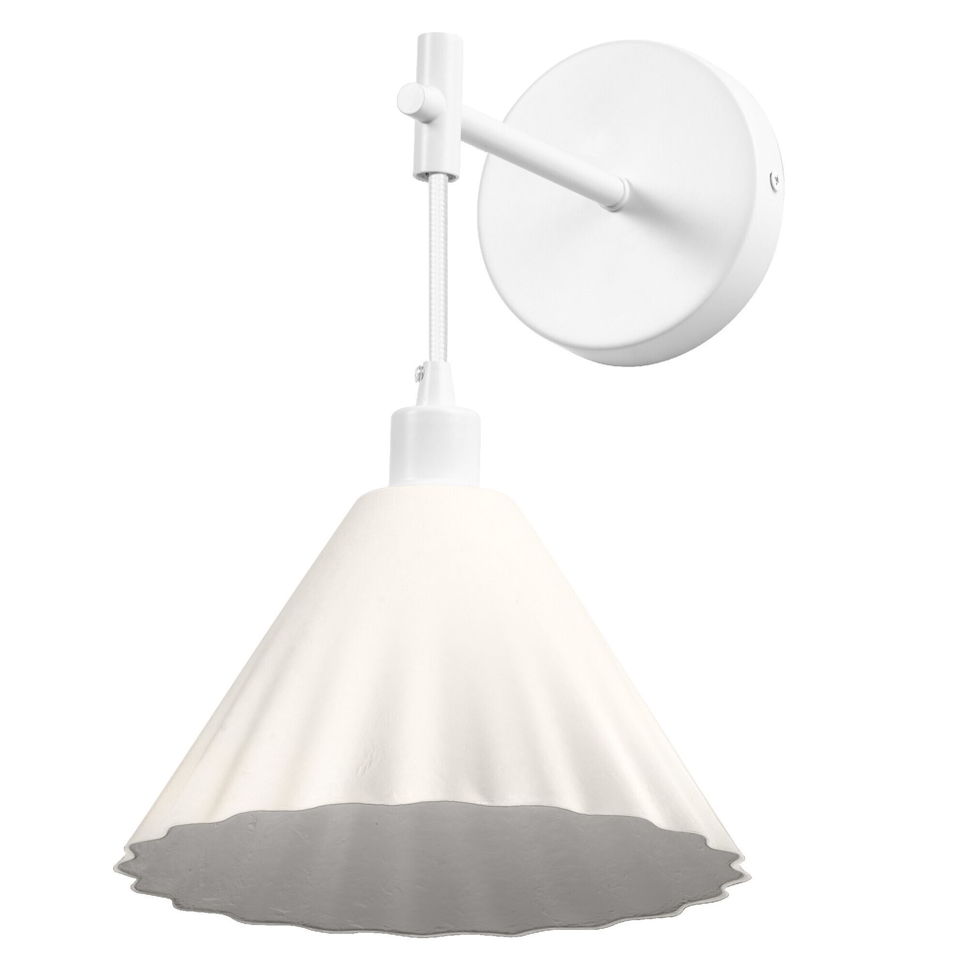 Lampa ścienna LEDVANCE whiteReplica Pulp wykonana z metalu i papier-mâché, E14, długość 218 mm, klosz wykonany z materiału pochodzącego z recyklingu, trwała dzięki wymiennemu źródłu światła, łatwa instalacja