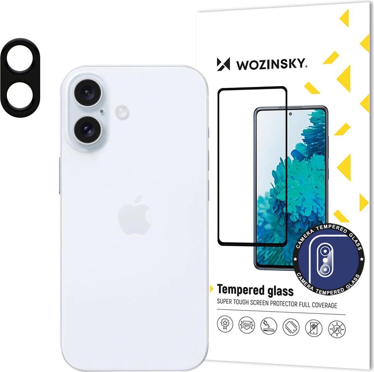 Wozinsky Szkło hartowane 9H do aparatu dla Apple iPhone 16 - Czarny KP34942