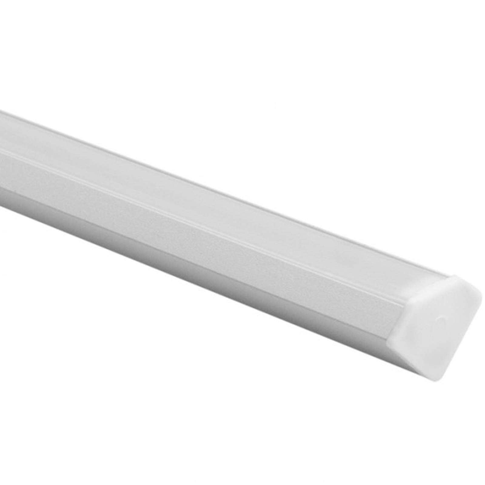 Profil Aluminiowy do LED Bia³y Naro¿ny 2m z Mlecznym Kloszem i Zaœlepkami Ecolight