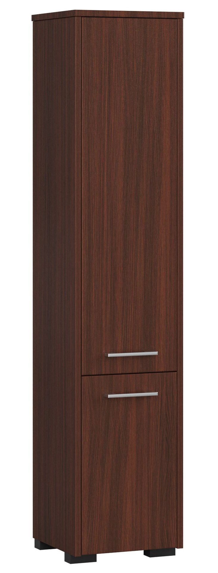 Szafka łazienkowa wolnostojąca: dwoje drzwi, pięć półek, kolor: wenge, wymiary mebla: szer. 30 cm, wys. 140 cm, gł. 30 cm