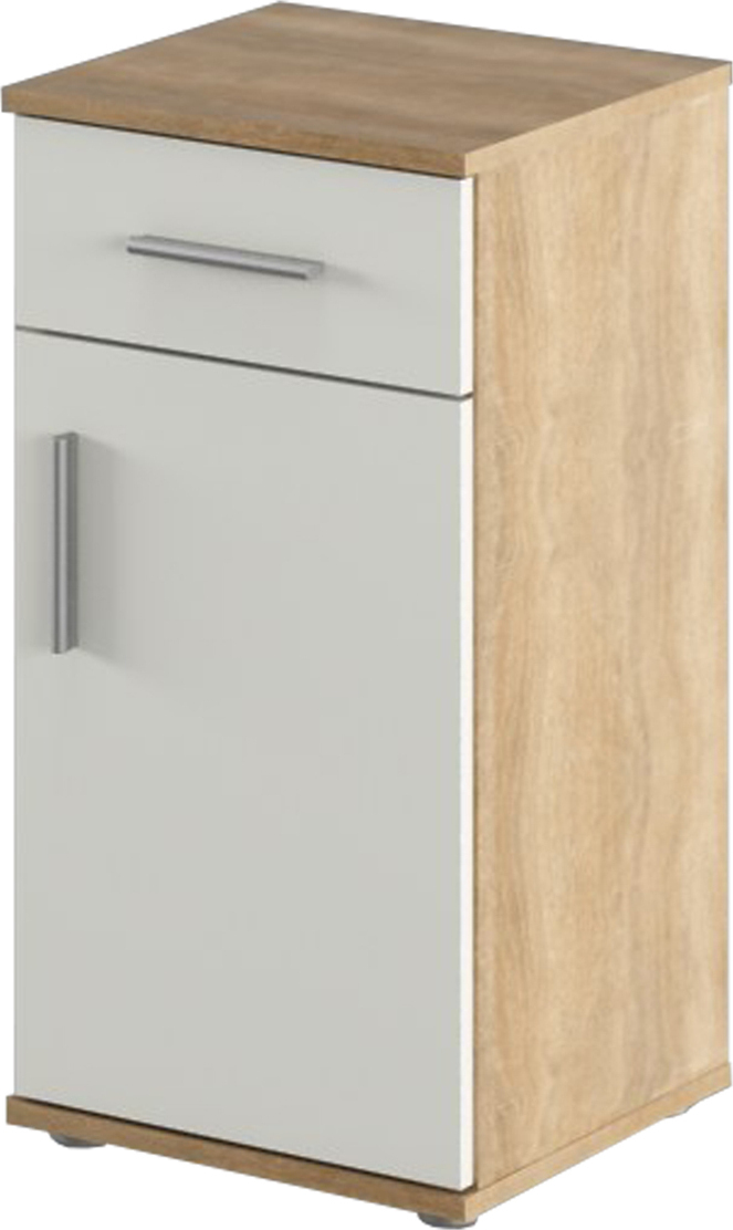 Kondela Szafka łazienkowa Lessy New 3 - biały / dąb sonoma