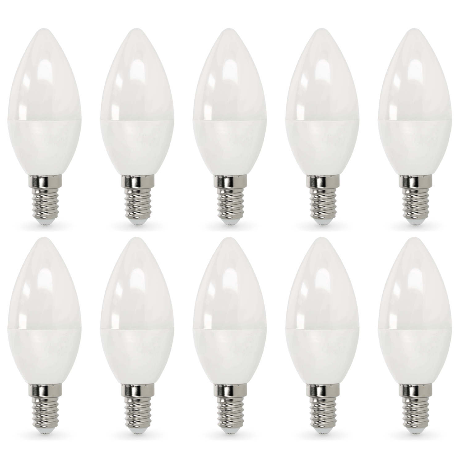 10x Żarówka LED SW E14 8,5W Barwa Neutralna biała 4000K 806lm Żarówka Świeczka