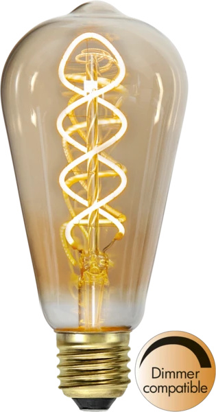 Żarówka LED AMBER SPIRAL ST64 E27 3,2W 2100K ściemnialna Ra90