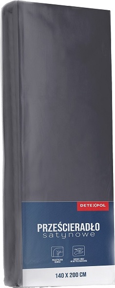 Deco4Home Prześcieradło Microsatyna Pure 160x200cm Grafit