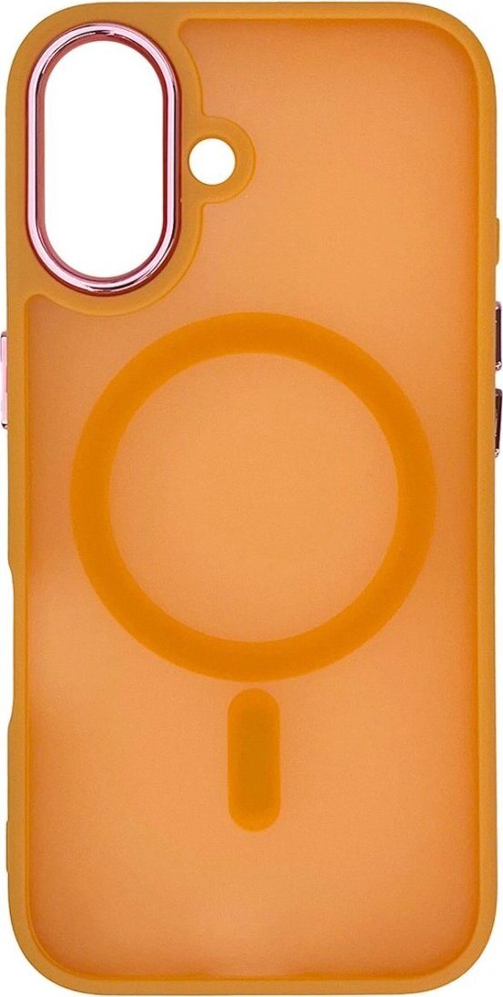 Kolekcja magnetyczna kompatybilna z etui na telefon MagSafe kompatybilnym z iPhone 16 Pro Jasnopomarańczowy