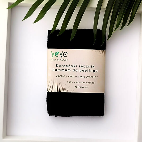 Ręcznik do peelingu i hammamu czarny Yeye