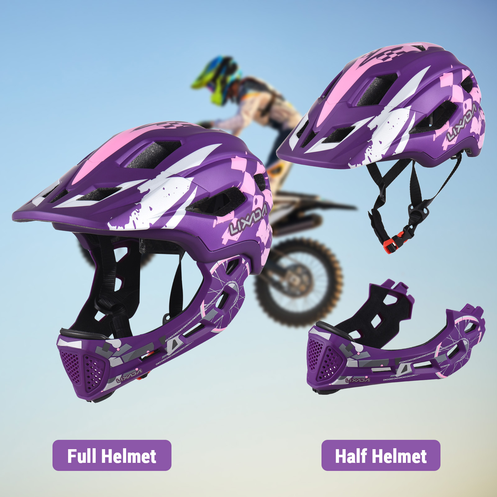 Kask rowerowy, dziecięcy kask rowerowy, kask pełnotwarzowy