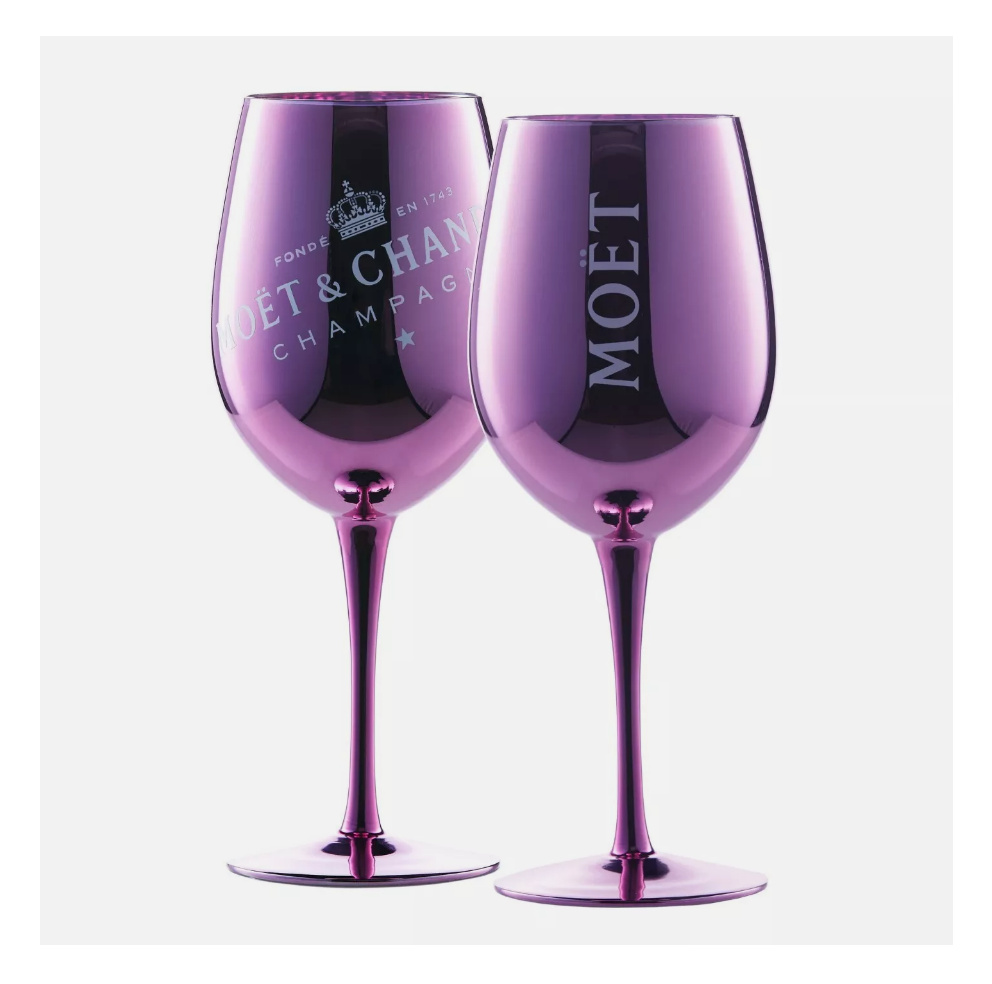 Kieliszki do szampana wina MOET CHANDON 2 szt zestaw różowe