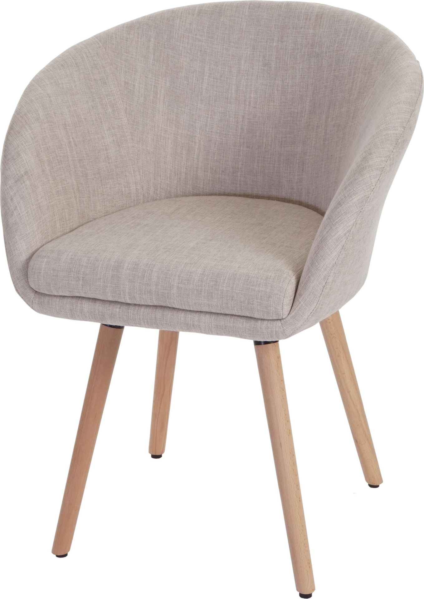 Krzesło do jadalni Malmö T633, krzesło kuchenne, design retro 50s ~ tekstylny, kremowy/szary