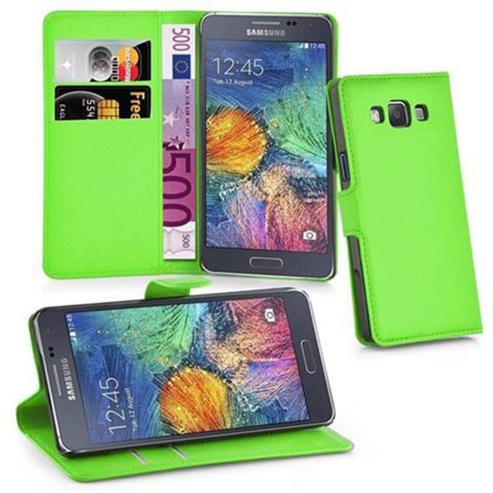 Etui Cadorabo do Samsung Galaxy A7 2015 w kolorze MINZ GREEN Etui na telefon komórkowy z magnetycznym zamknięciem, funkcją podstawki i miejscem na kartę Etui Etui ochronne Etui z klapką w stylu książki