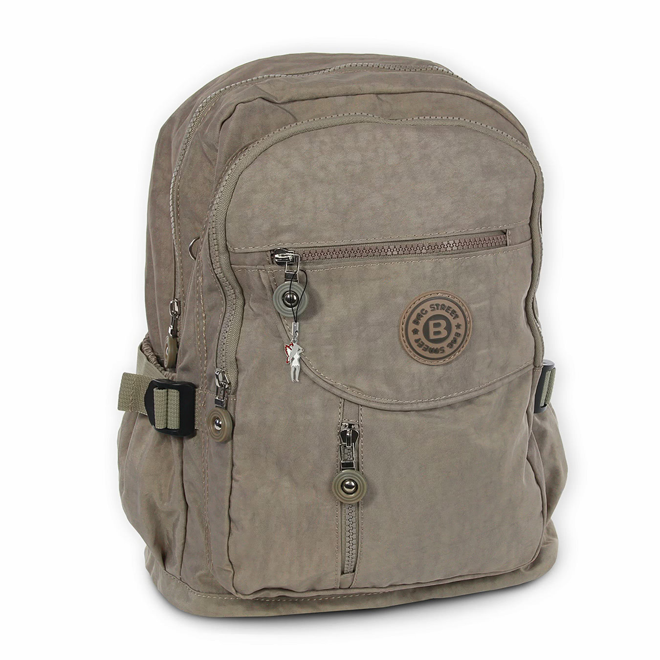 Torba Street nylon plecak damski męski torba sportowa kamień brązowy 30x18x38 OTJ604L